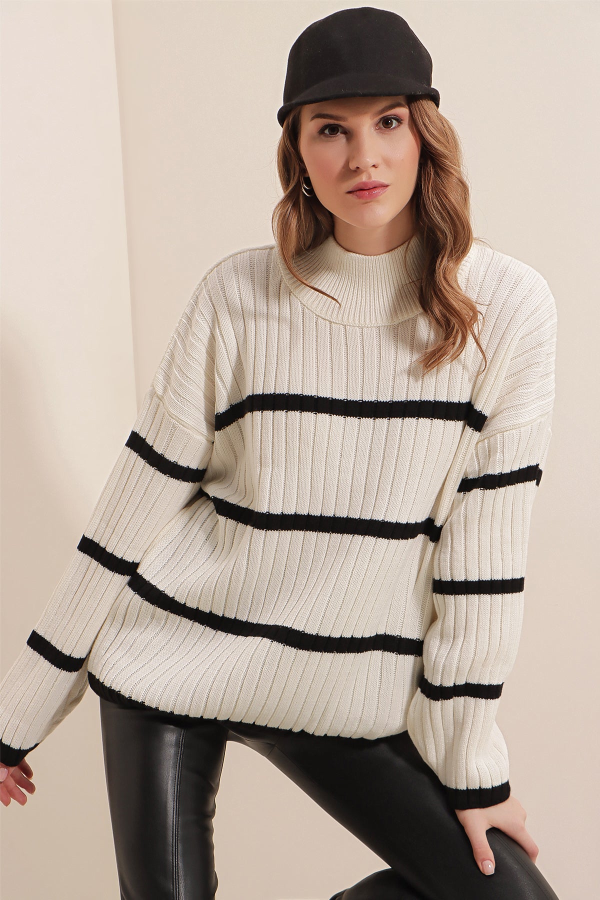 Striped White Sweater