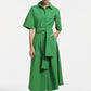Green Midi Shirt Dress